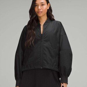 LIGHTWEIGHT HEM-CINCH BOMBER JACKET